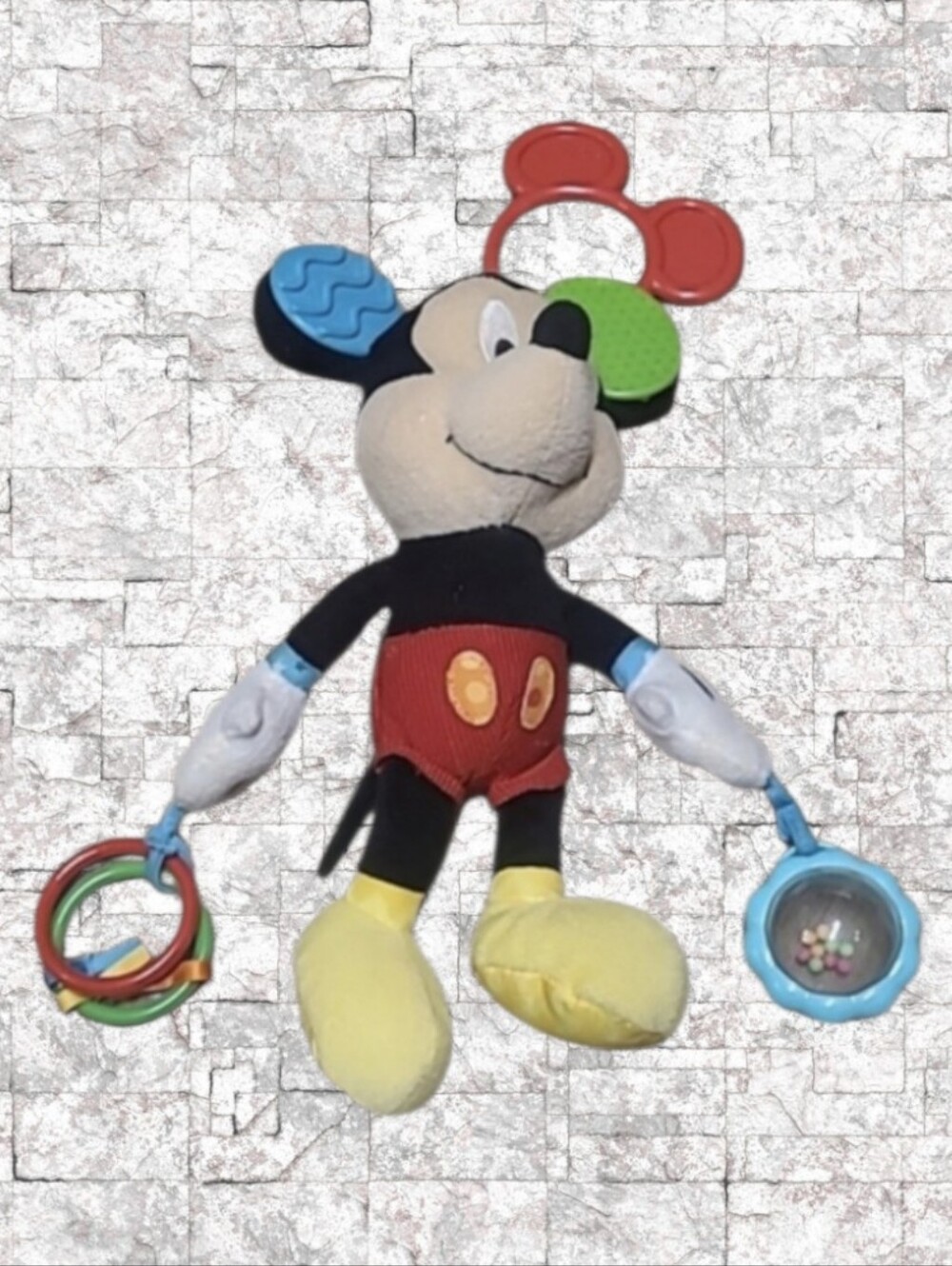 KIDS PREFERRED BABY MICKEY MOUSE ON THE GO PULL DOWN ACTIVITY-TEETHING TOY